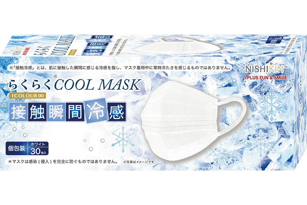 [NISHIKIN]らくらくＣＯＯＬマスク　プリーツ型