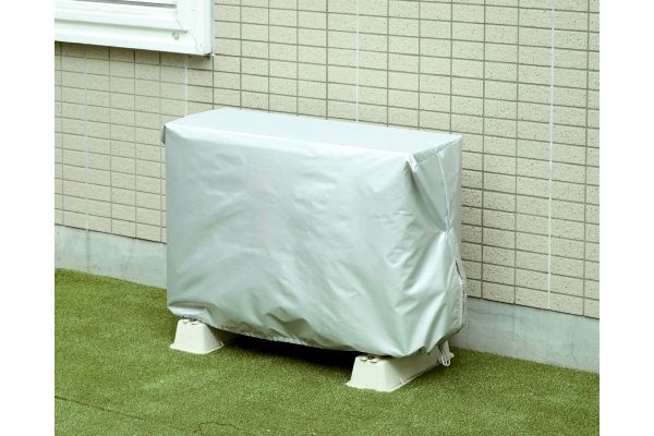 ［愛着良品］エアコン室外機をまもるカバー シルバー