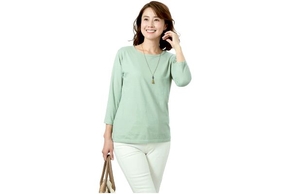 ベーシックな7分袖ＴシャツＮ