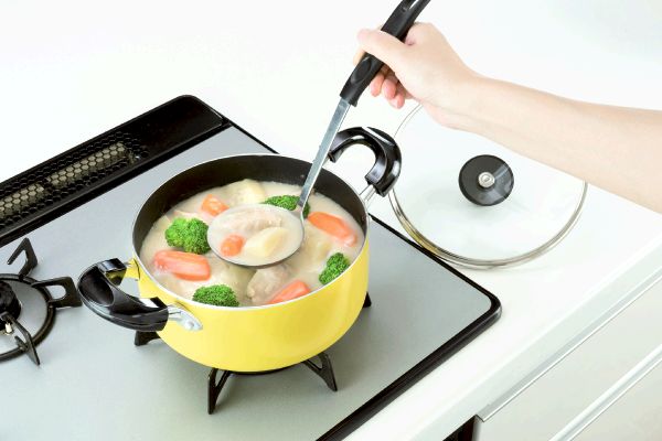 [カナリヤ]ガラス蓋付き両手鍋
