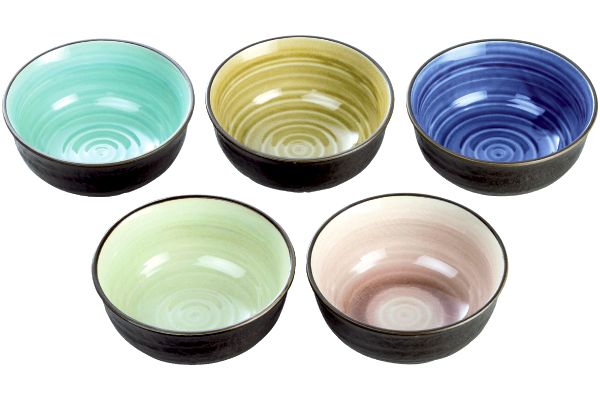 【ネット限定】［美濃焼］貫入五彩取り鉢　（５色組）