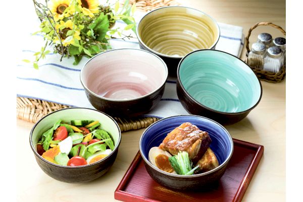 【ネット限定】［美濃焼］貫入五彩取り鉢　（５色組）