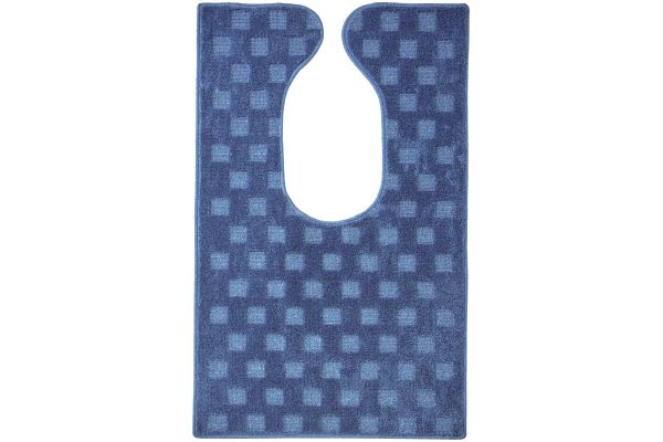 トイレまるごと足長マット　モダンスクエア （70×110ｃｍ）インディゴ