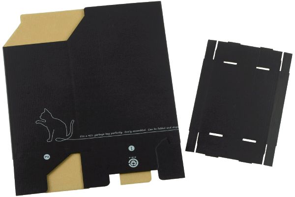 物が置けるダンボールゴミ箱４５Ｌ