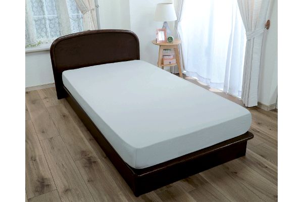 のびてらくらくストレッチボックスシーツ シングルブルー