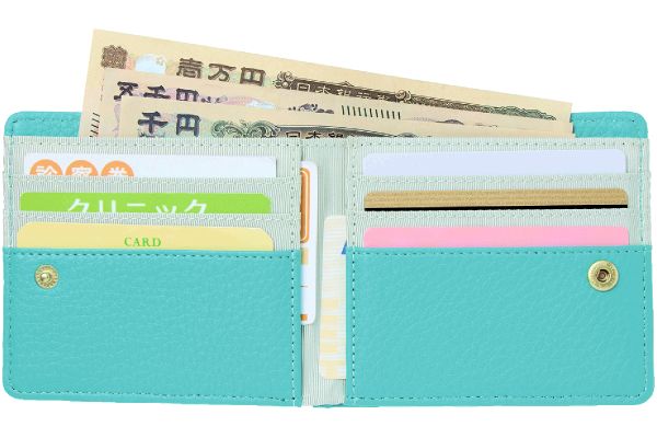 ガバっとひらく2つ折り財布