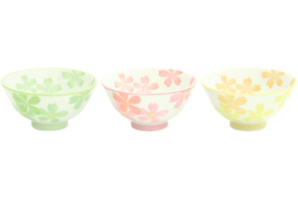 [美濃焼]内外桜飯碗