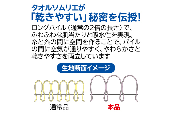 [今治タオルブランド]ふわふわなのに乾きやすいバスタオル