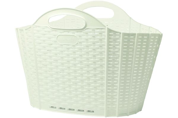 折りたためるランドリーバスケット （２０L）アイボリー