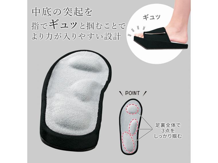 【ネット限定】傾斜でキュッとながらスリッパ　L