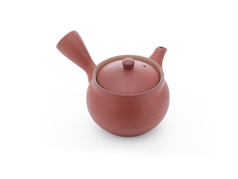 【ネット限定】万古焼　茶葉が広がる朱泥急須