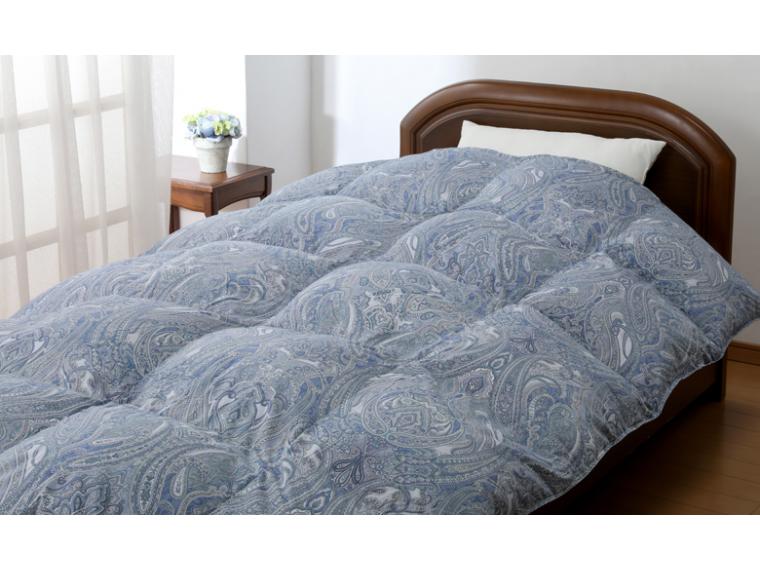 【ネット限定】ホワイトダックダウン８５％使用抗菌防臭加工日本製羽毛掛ふとん（柄おまかせ）