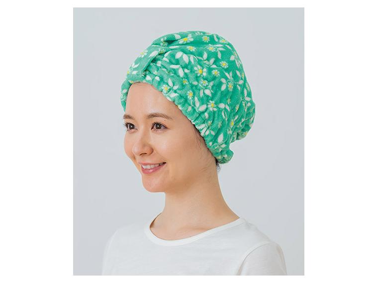 【ネット限定】吸水速乾ヘアードライキャップ　ボタニカルミント