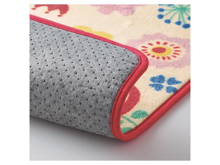 【ネット限定】ふっくら洗面台前マット　フローラルノートアイボリー