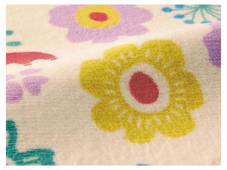 【ネット限定】ふっくら洗面台前マット　フローラルノートアイボリー