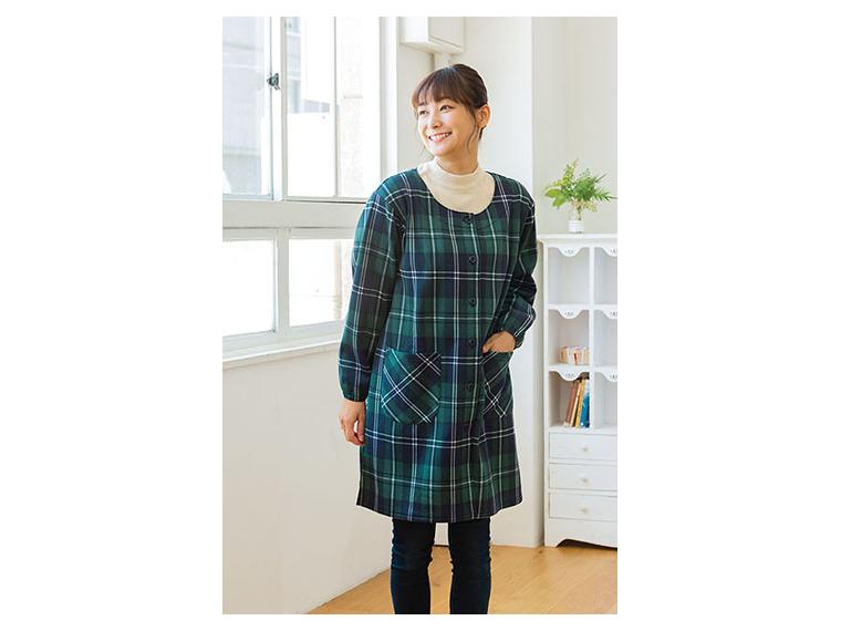 【ネット限定】裏起毛ロング丈スモック
