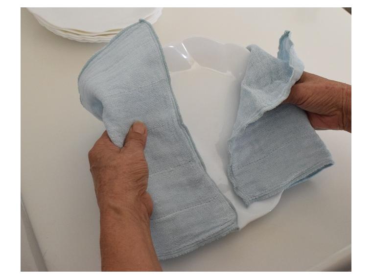 【ネット限定】国産かや生地ふきん　長尺　空色