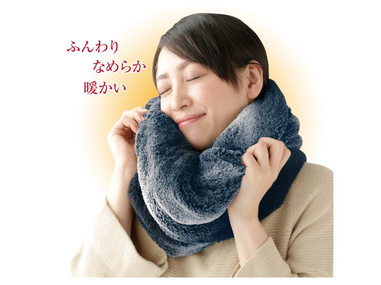 【ネット限定】ミンク風スヌード　ロイヤルエスコート　ネイビー