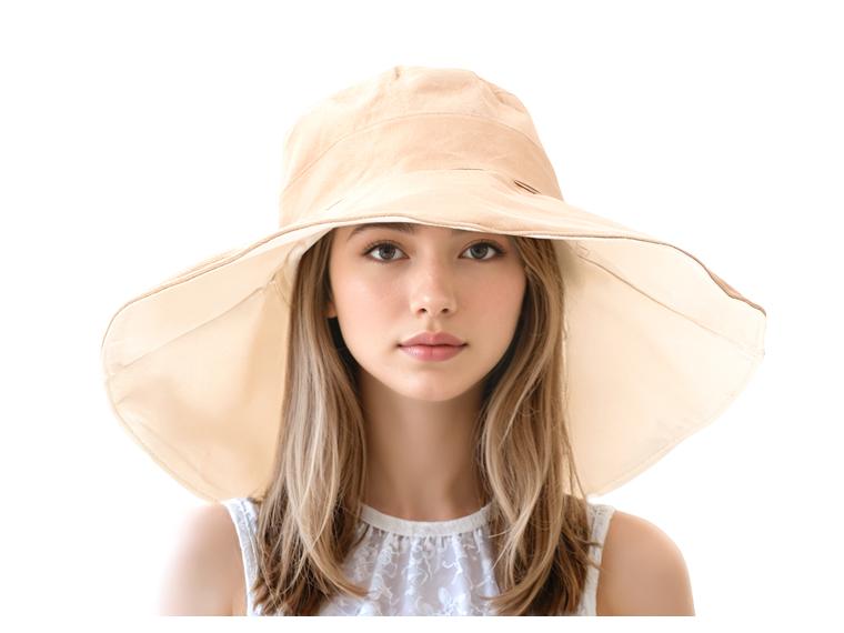 【ネット限定】ＵＶつば広リバーシブルハット