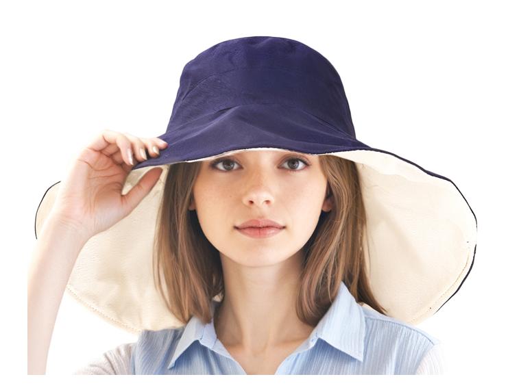 【ネット限定】ＵＶつば広リバーシブルハット