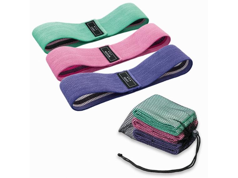 【ネット限定】ガイド付きエクササイズバンド　3色組