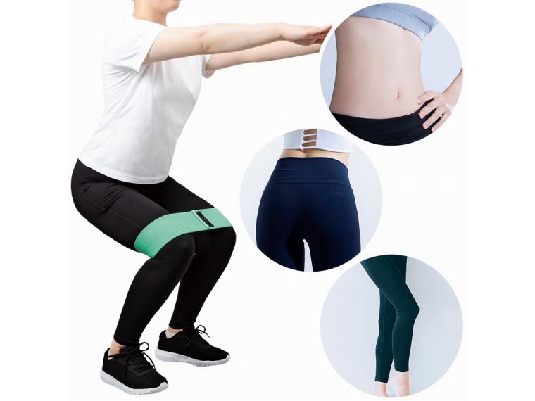 【ネット限定】ガイド付きエクササイズバンド　3色組