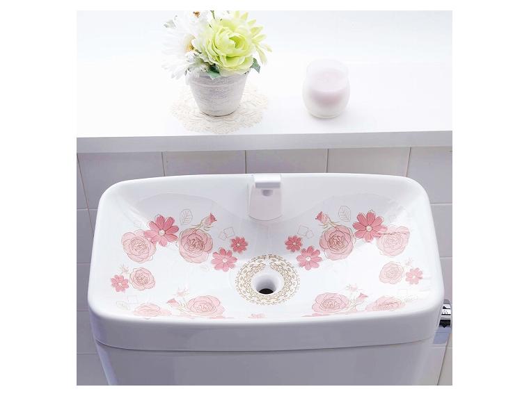 【ネット限定】華やぐトイレの手洗いタンクフィルムクラシカルフラワー