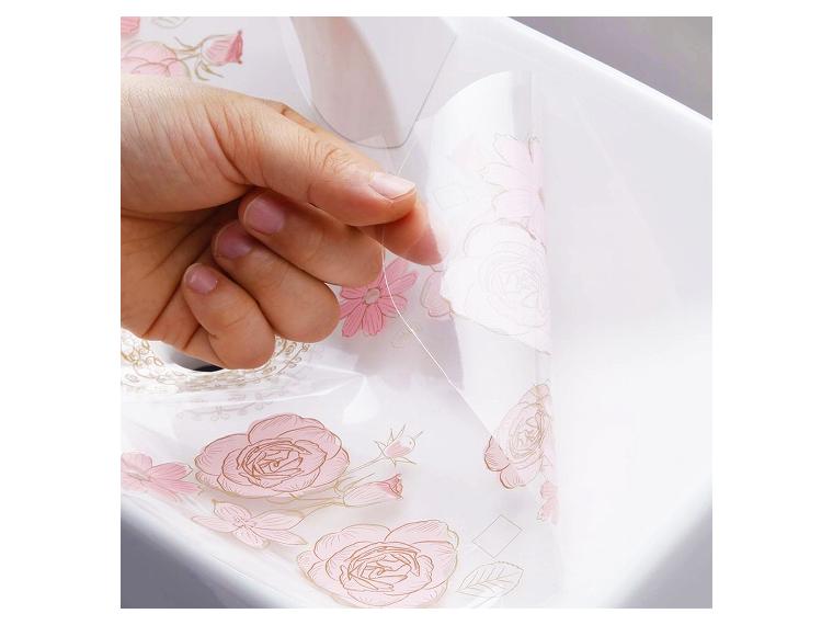 【ネット限定】華やぐトイレの手洗いタンクフィルムクラシカルフラワー