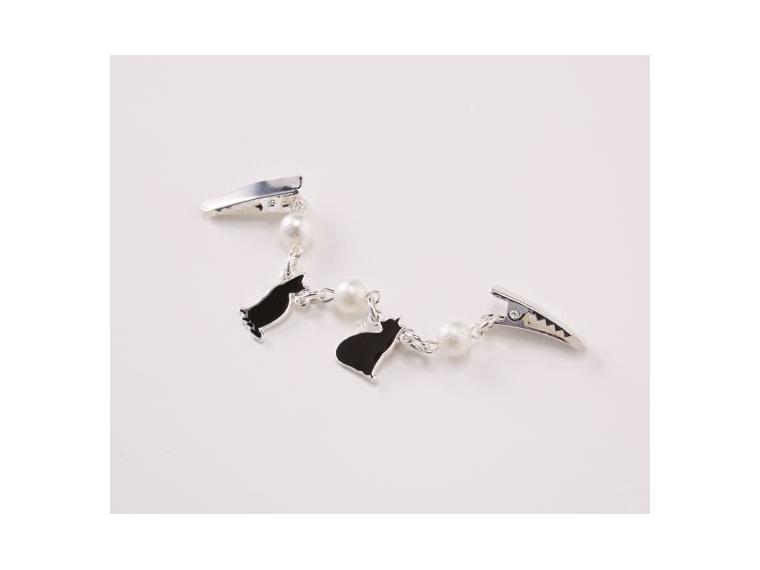 【ネット限定】ストールクリップ　黒ネコ