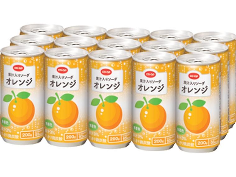 果汁入りソーダオレンジ 200g×15