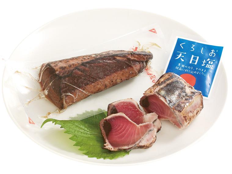 塩で食べるわら焼き戻りかつおたたき 2個180g・塩5g