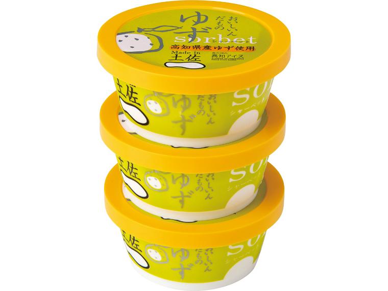 おいしいんだものゆずシャーベット 115ml×3
