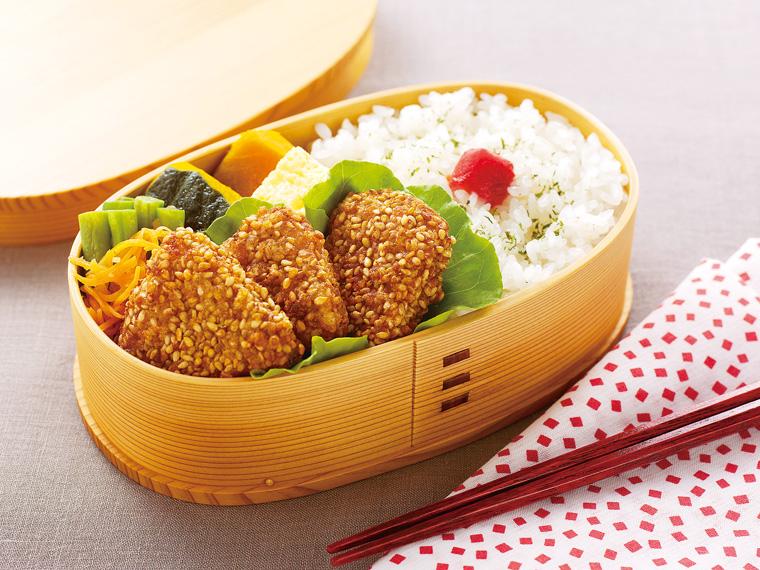 フライパンでできる！　かじきのごまたっぷり揚げ 180g