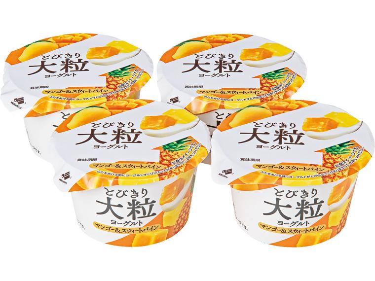 とびきり大粒ヨーグルト　マンゴー＆スウィートパイン 120g×4