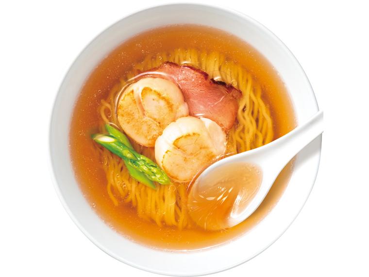 だし麺　北海道産帆立貝柱だし塩らーめん 324g(めん120g×2袋、スープ42g×2袋)
