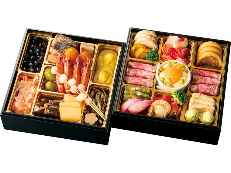 予約　銀座花蝶　翔　和洋二段重 26品（3人前）