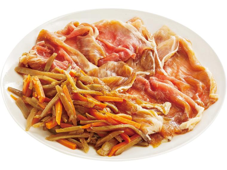 おかずキット　【冷凍】きんぴら炒め（産直豚肉使用） 230g