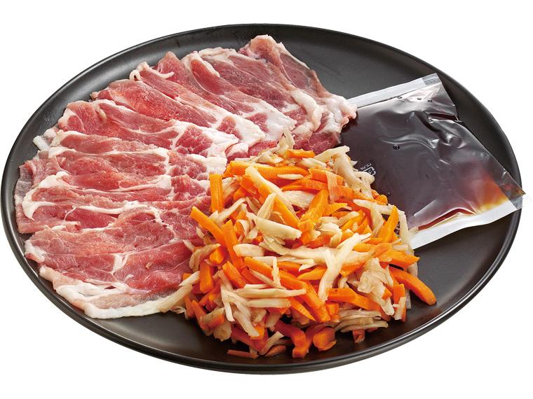 おかずキット　【冷凍】霧島黒豚とささがき牛蒡の甘辛きんぴら炒めキット 290g