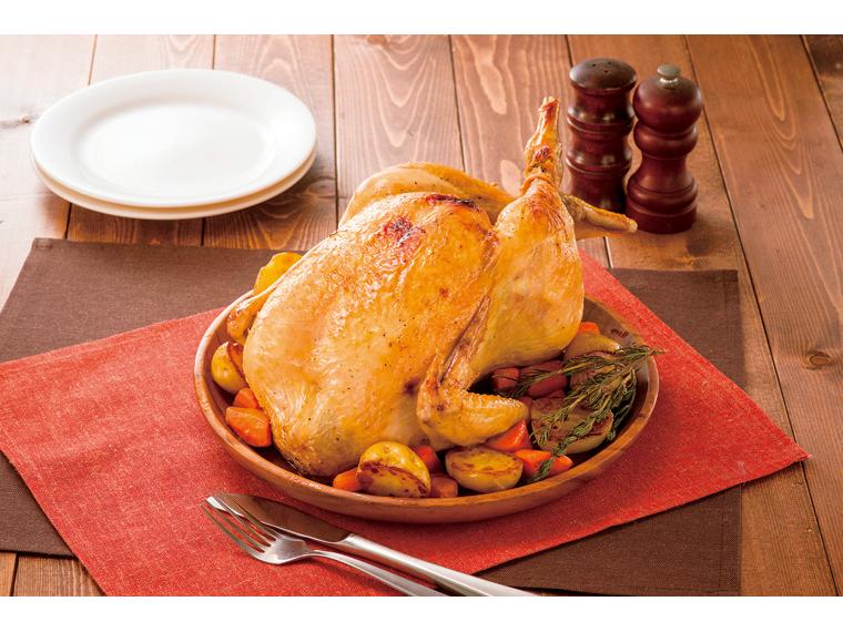 早割　秋川牧園の若鶏一羽丸 2.3kg