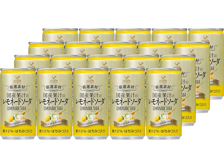 国産果汁のレモネードソーダ 185ml×20