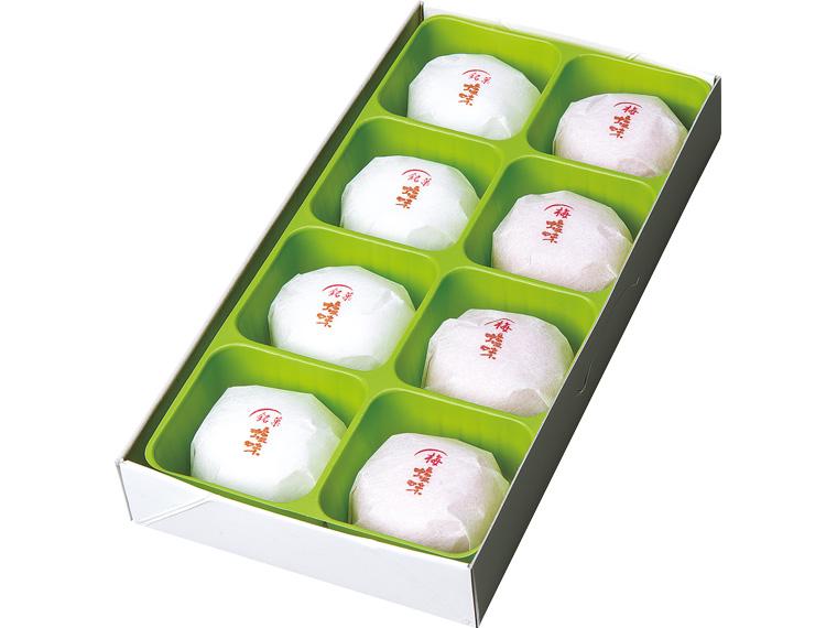 早割　梅塩味まんじゅう 白4個、梅4個