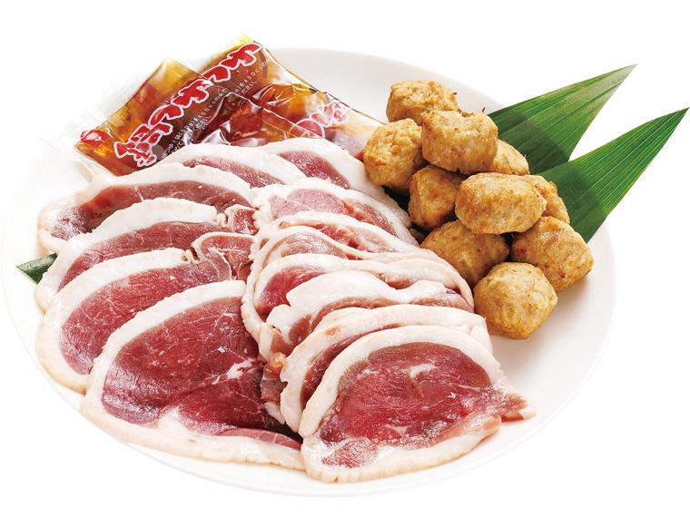 早割　岩手あい鴨鍋セット あい鴨200g・あい鴨入り鶏だんご100g・つゆ50g×2