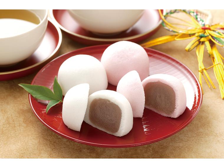 予約　紅白　祝　まんじゅう 140g（紅2個・白2個）