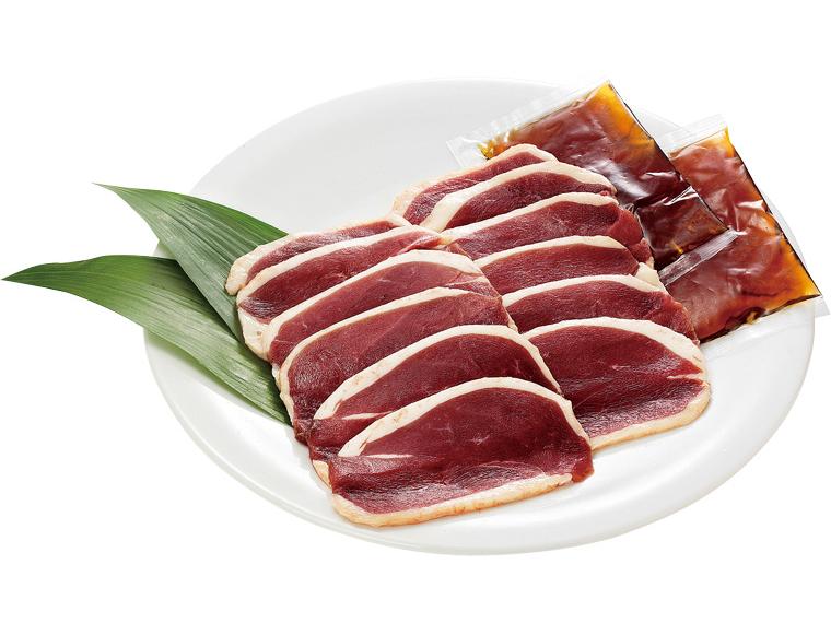 お手軽かも鍋セット 鴨ロース100g×2袋、スープ50g×2袋