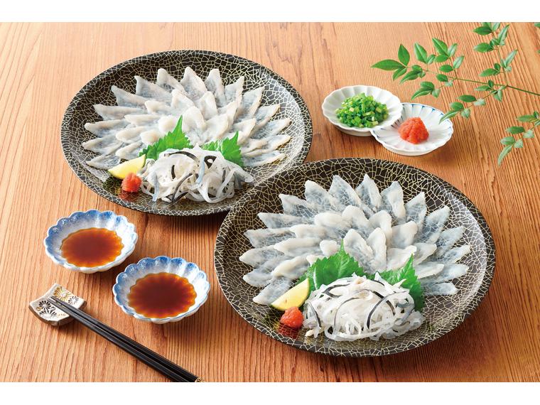 予約　真ふぐ薄造り・とら皮セット 130g（70g＋たれ60g）×2