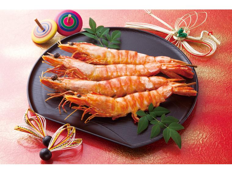 予約　有頭海老の塩焼き 4尾(90g)