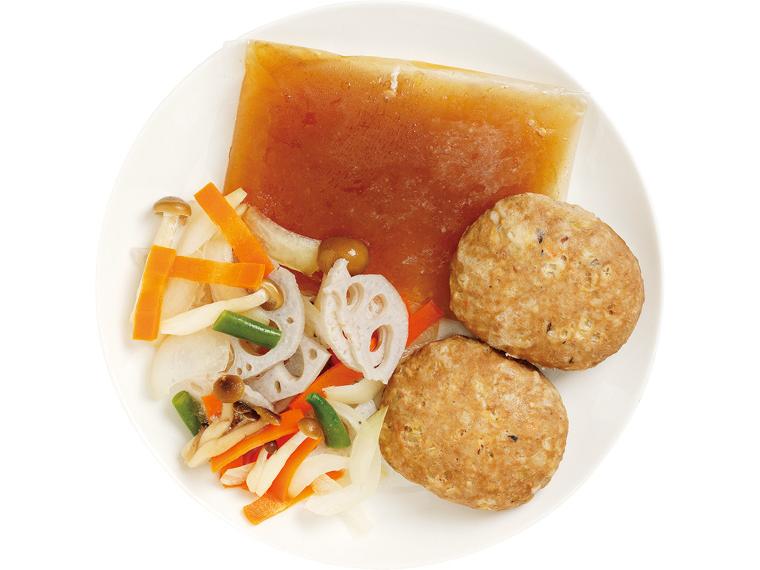 おかずキット　【冷凍】豆腐ハンバーグの和風五目あんかけ 470g