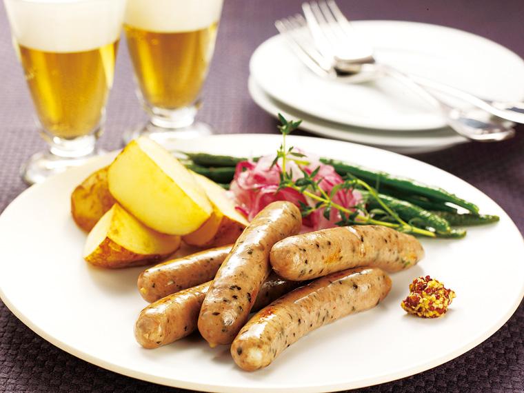 函館カール・レイモン　無塩せきバジルウインナー 5本100g