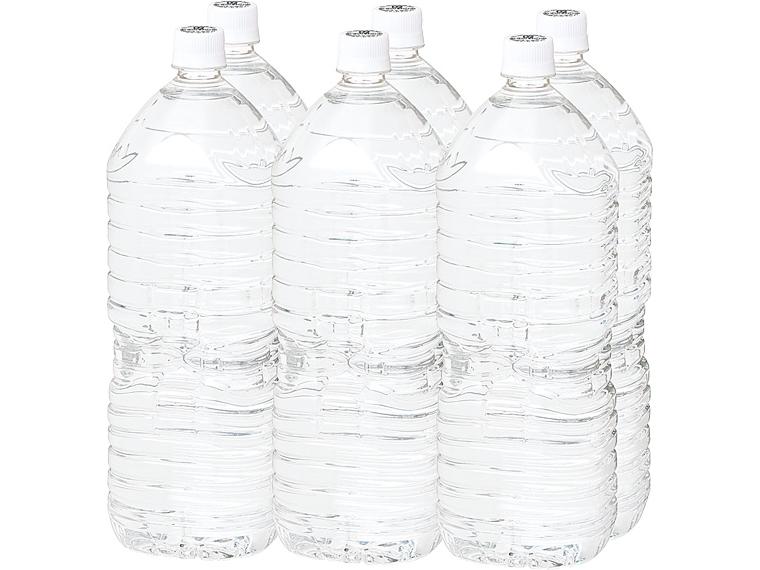 ラベルのない水（あずみ野の水）ペットボトル 2l×6