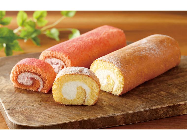 はこだて恋苺と純生クリームのロールケーキ 2本250g（純生ロール1本・はこだて恋苺ロール1本）